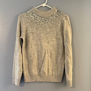 Juicy Couture Grey Sequin Embellished Sweater